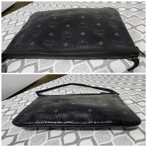 MCM Liz Reversible Shopper Pochette/Shoulder Bag Black/Grey - Picture 7 of 10